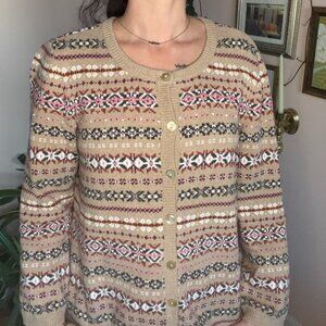 Appleseeds Limited Edition Country Weekend Fair Isle Cardigan Sweater